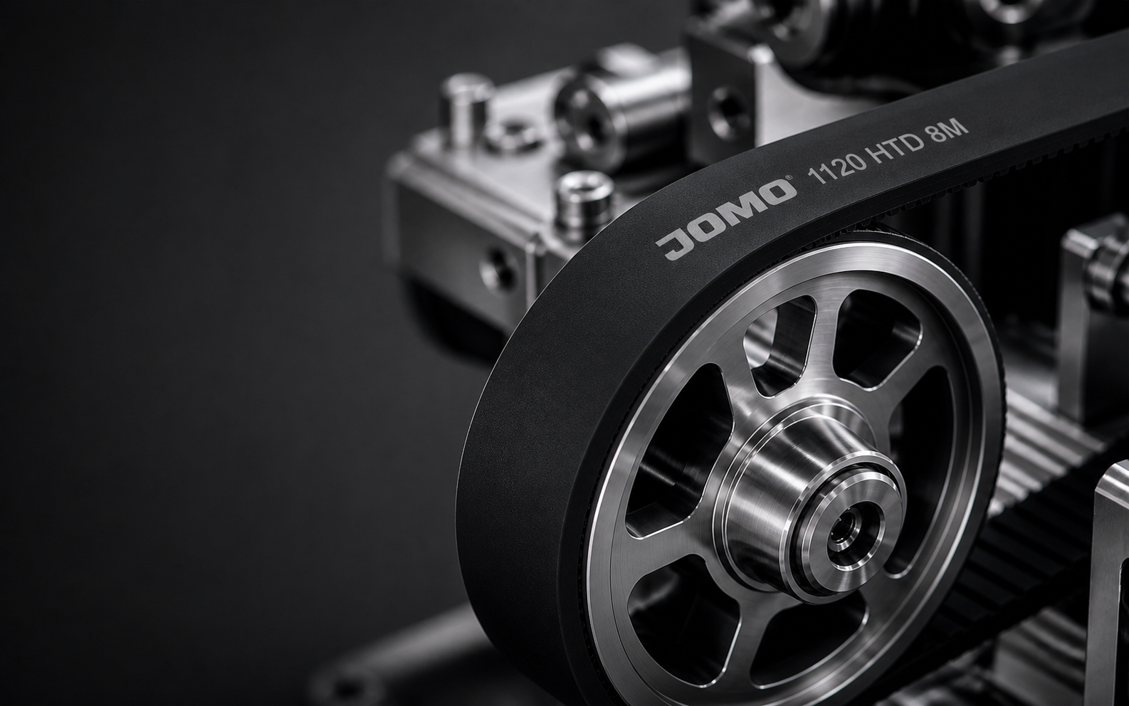 Synchronous timing belt and pulley in precision industrial machinery